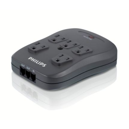 Philips  Surge protector Wall tap SPP2214WA/17