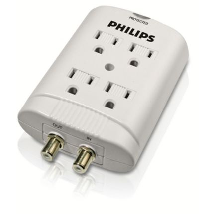 Philips  Surge protector Wall tap SPP2305WA/17