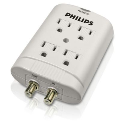 Philips  Surge protector Wall tap SPP2305WC/17