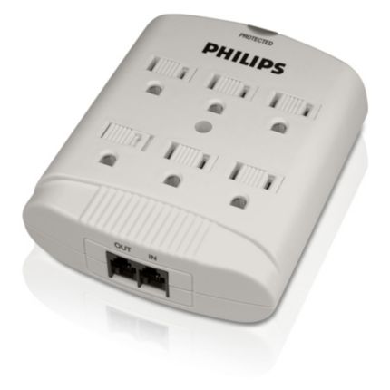 Philips  Surge protector Wall tap SPP2307WC/17