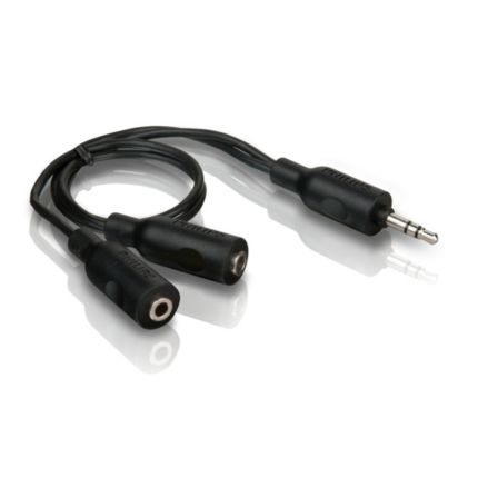 Philips  Kopfhörer-Zweifachverteiler 3,5 mm (Stecker) – 2x 3,5 mm (Buchse) SWA2151W/10