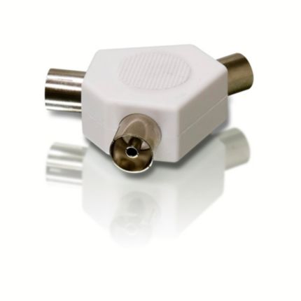 Philips  Koaxial Radio-Zweifachverteiler Koax.-Stecker zu 2 Koax.-Buchsen SWA2557W/10