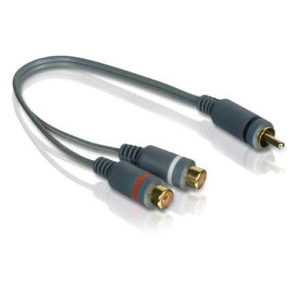 Philips  Adaptateur Y stéréo RCA (M) - 2 RCA (F) SWA4553W/10