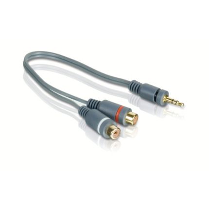 Philips  Stereo-Y-Kabel 3,5 mm(Stecker) - 2 Cinch (Buchse) SWA4555W/10