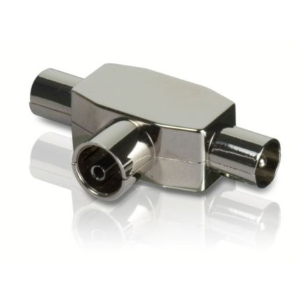 Philips  Zweifachverteiler 2 Koax. (Stecker) zu 1 Koax. (Buchse) SWV4556W/10