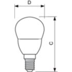 LED 4-25W E14 P45