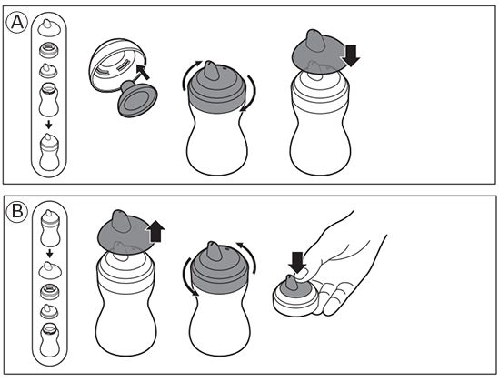 assemble spout cup silicone