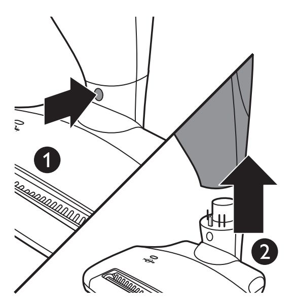 Position der Entriegelungstaste