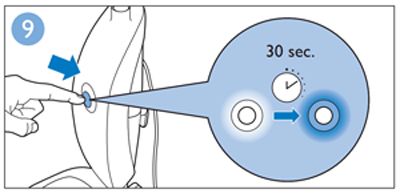 Heating up the boiler of Philips Steam Cleaner