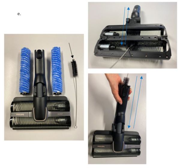 Cleaning suction channel with cleaning brush AquaTrio