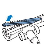 Retrait de la brosse rotative