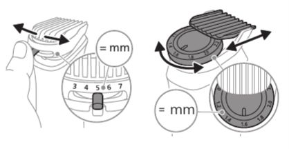 Philips Adjustable combs