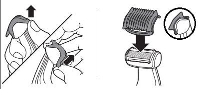 Pentes para aparador de pelos do corpo Philips