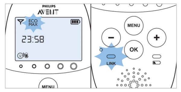 Philips Avent DECT baby monitor eco mode