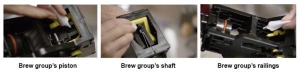 Lubricating the brew group of Philips espresso machine