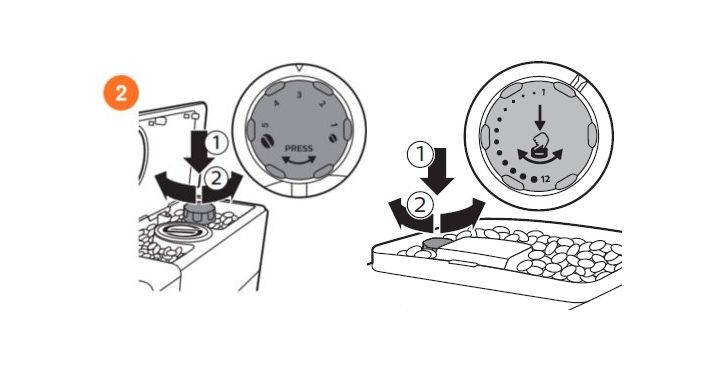 Adjusting grind settings on Philips espresso machine