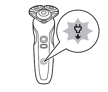 Símbolo que indica que el usuario debe desenchufar la afeitadora Philips