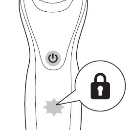 Rejselås-symbol på Philips-shavere