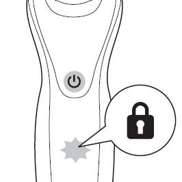 Philips Shaver travel lock symbol