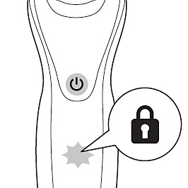 Philips Shaver travel lock symbol