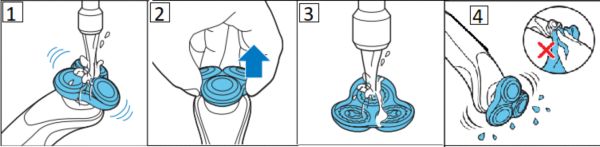 Instrucciones de limpieza de las afeitadoras Philips S7000 y S9000