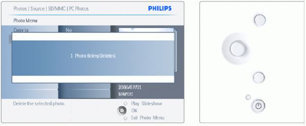 Menu of Philips Photo Frame