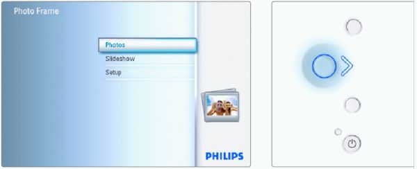 Menu of Philips Photo Frame