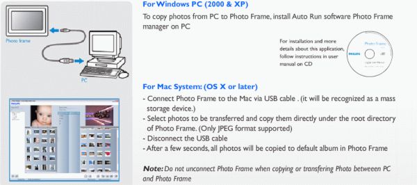 Connect Philips Photo Frame to your PC/Mac