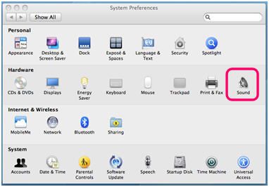 Sound icon on your MAC