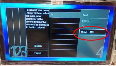HDMI ARC connection