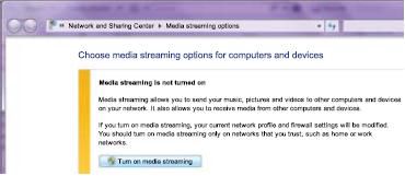 Media streaming option