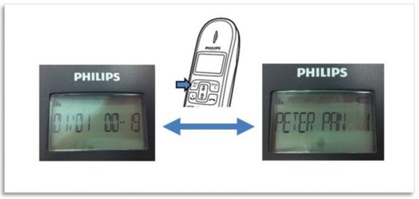 Philips DECT phone's display mode