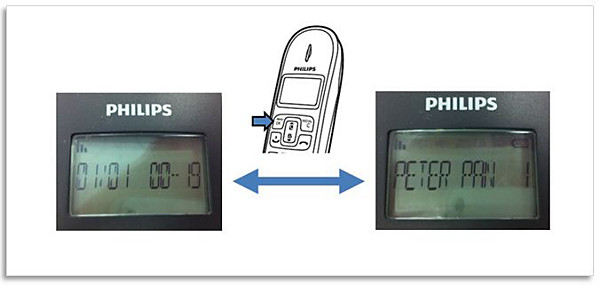Philips DECT phone's display mode