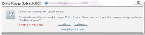 GoGear Philips Device manager