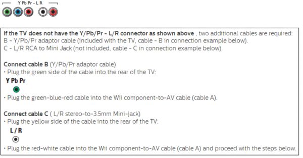 connecting wii to tv with red yellow white