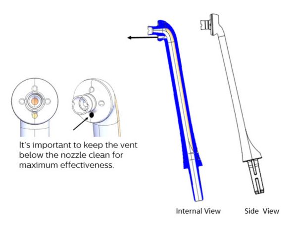 Cleaning the Sonicare AirFloss handle and nozzle