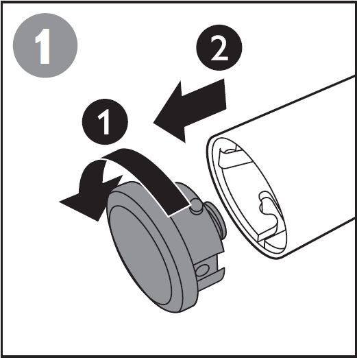 Open battery compartment for Philips Touch-up pen trimmer