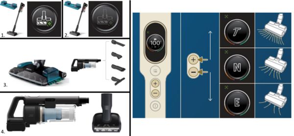 7000 series vacuum cordless setting