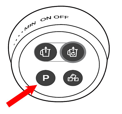 Pulse P button — Philips vacuum blender