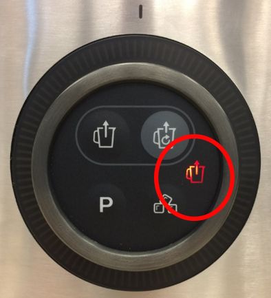 Red error icon — Philips vacuum blender