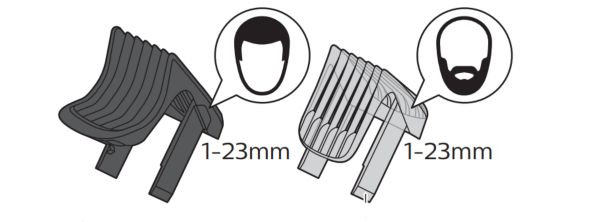 Trimming combs for Philips Hair Clipper