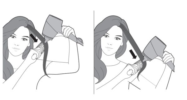 Correct positioning of Philips Hairdryer