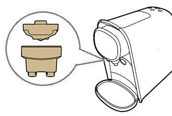 placing the coffee outlet flow correctly on L'OR Barista coffee machine