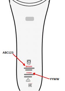 Model and Serial number Philips Satinelle products