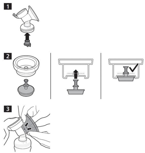 Philips avent manual breast best sale pump parts