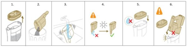 nettoyage du bac à poussière