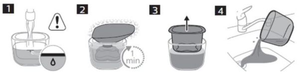 Shaver in rinse stand
