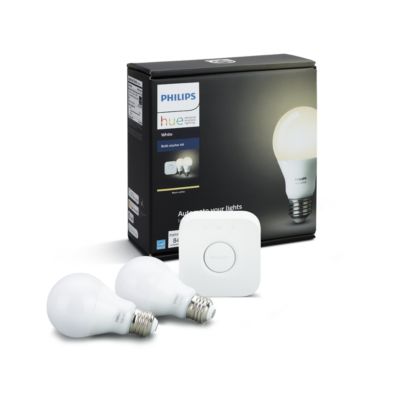 philips hue starter kit e26 a19 light bulb dusk dawn till led 60w depot equivalent lights soft pack automate bulbs