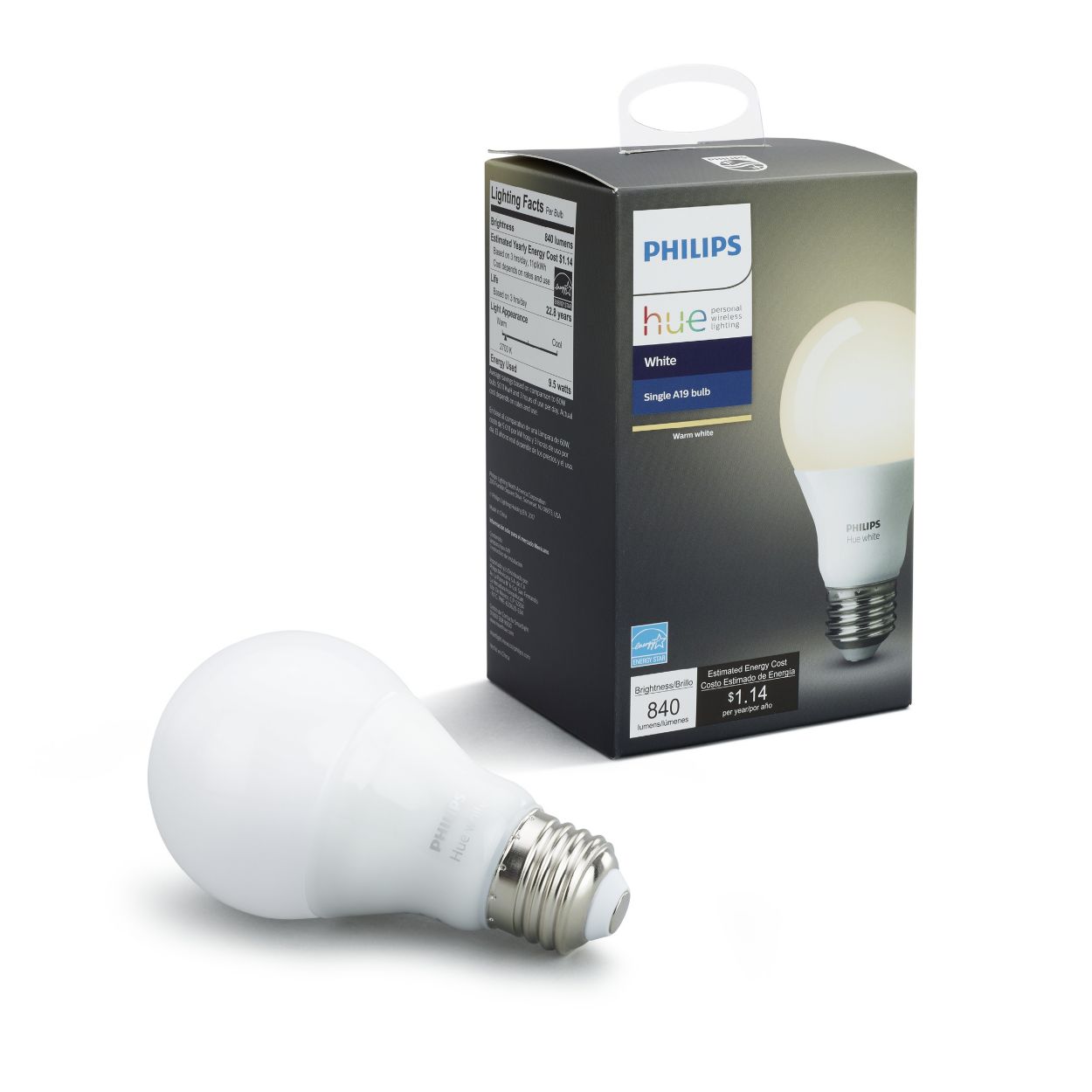Hue White Ampoule simple E26 046677455293 Philips