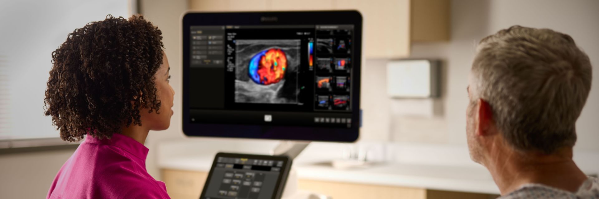 Patient in vascular ultrasound